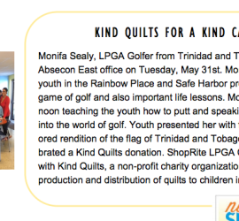 The Family Service Association Recognizes Monifa Sealy & Kind Quilts